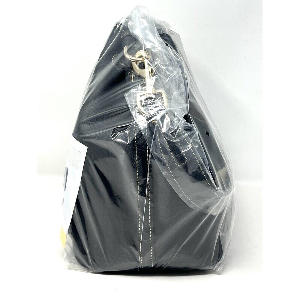 Dooney & Bourke Sorrento Drawstring Shoulder Bag BLACK Leather NWT $328 Bucket - Picture 4 of 16